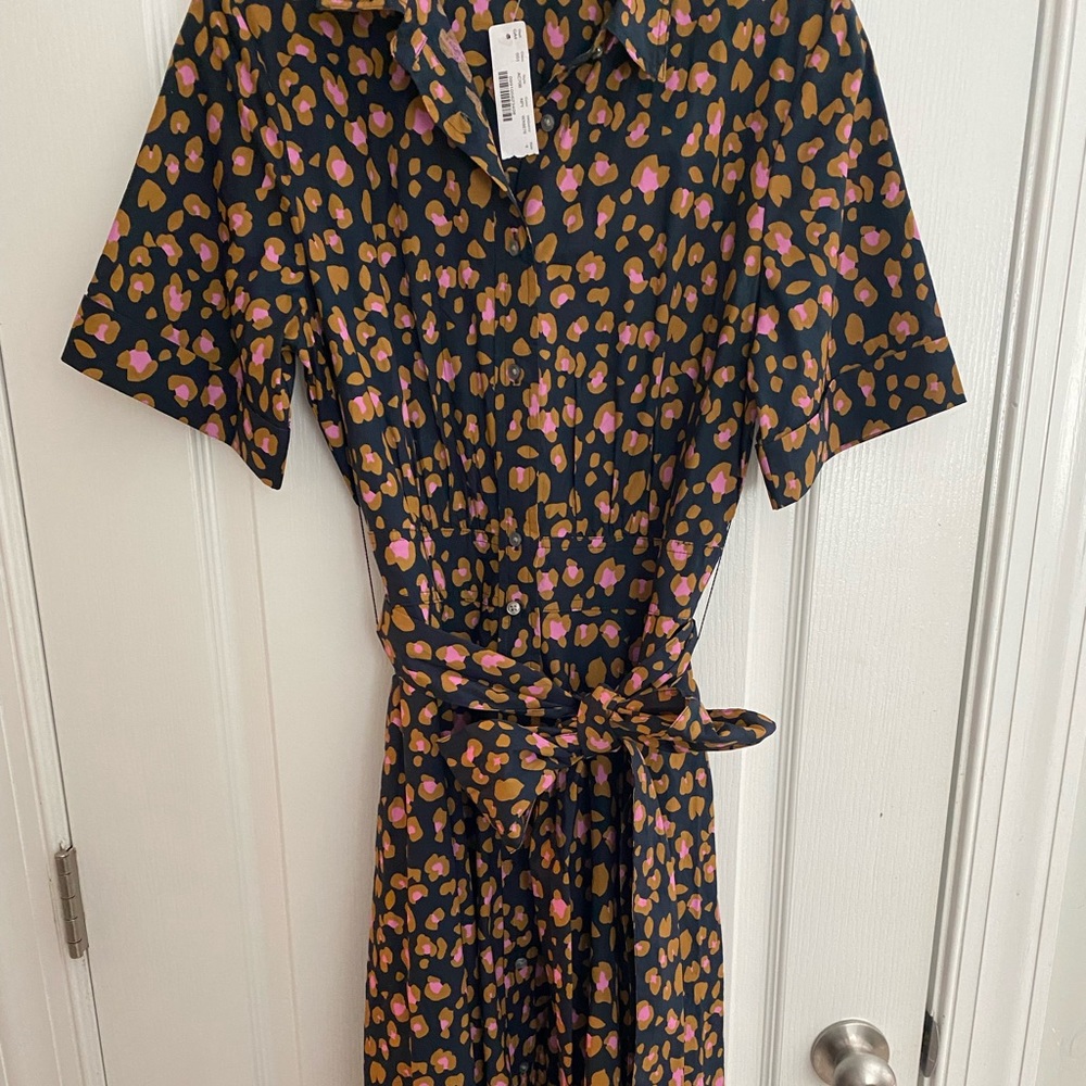 J Crew Leopard Shirt Dress